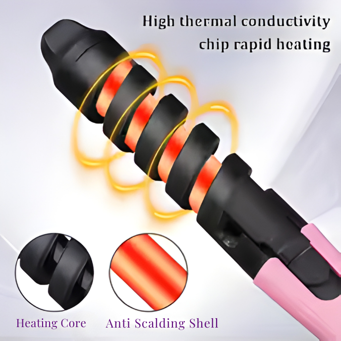 Ukno Beauty™ Mermaid Wave Curling Iron - Anti-Scalding Triple Barrel